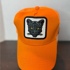 Orange and Black Cat Face Trucker Hat